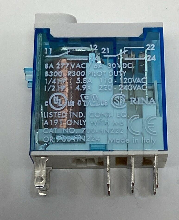 Allen Bradley 700-HK32Z24-3-4  8-Amp Relay Push-to Test, 8-Pin 24VDC Coil