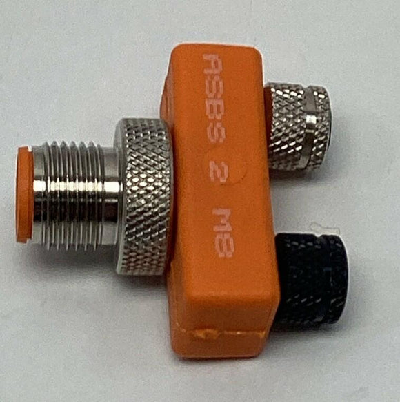 IFM Efector ASBS-2-M8 Y-Splitter M12 4-Pole Male x (2) M8 3-Pole Female