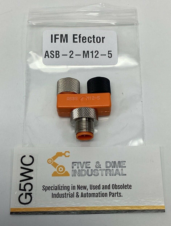 IFM Efector ASB-2-M12-5 M12 5-Pole Micro Splitter (2) Female x (1) Male