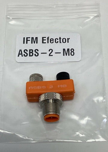 IFM Efector ASBS-2-M8 Y-Splitter M12 4-Pole Male x (2) M8 3-Pole Female - 0