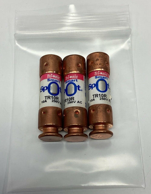 Ferraz Shawmut TR10R Smart Spot 10-Amp Fuses 250VAC (3-Pack)