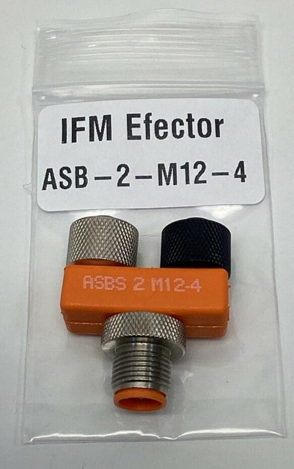 IFM Efector ASB-2-M12-4 M12 4-Pole Micro-Splitter (2) Female x (1) Male