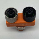 IFM Efector ASB-2-M12-4 M12 4-Pole Micro-Splitter (2) Female x (1) Male-4
