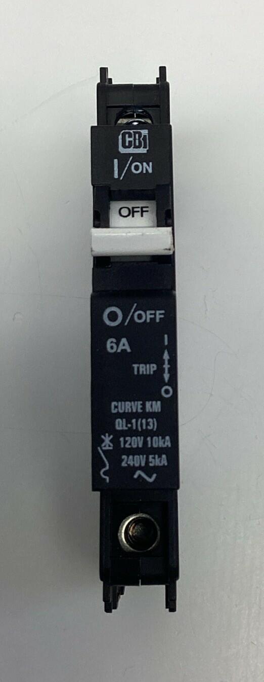 CBI QL18KM06LW 6-Amp Circuit Breaker 1-Pole, 120/240VAC DIN Mount
