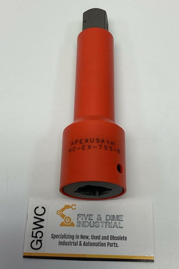 Apex NC-EX-755-6 3/4" Square Drive Extension 6" Long Nylon Cover