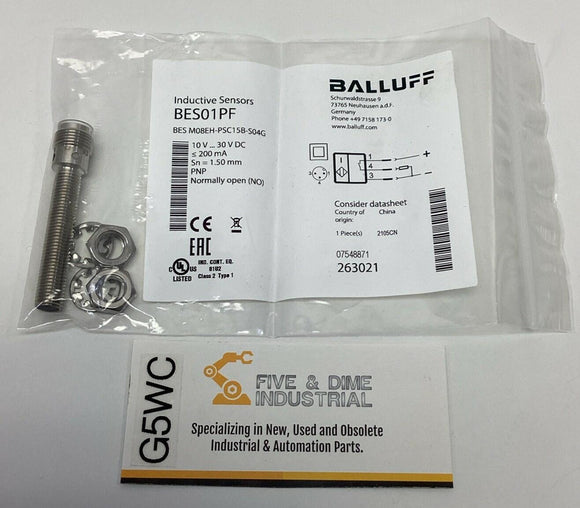 Balluff BES01PF / BES M08EH-PSC15B-S04G Inductive Sensor 10-30VDC