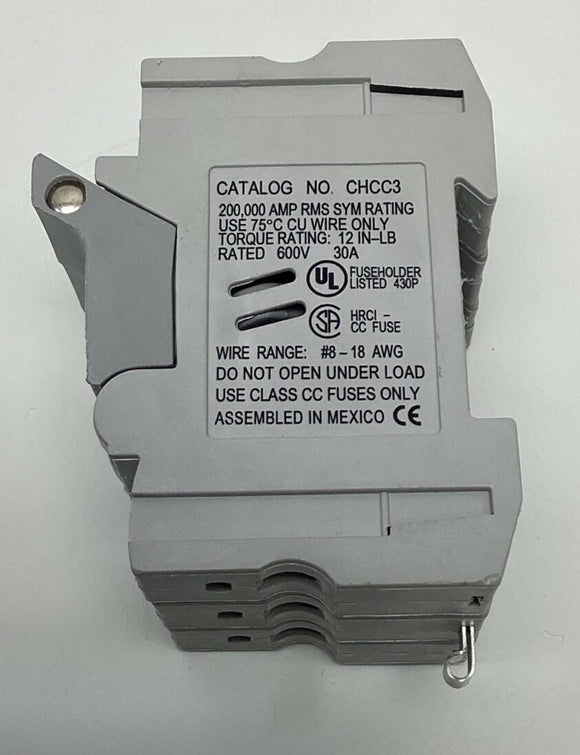 Bussmann Buss CHCC3  3-Pole Fuse Holder 30-Amp, 600V Class CC