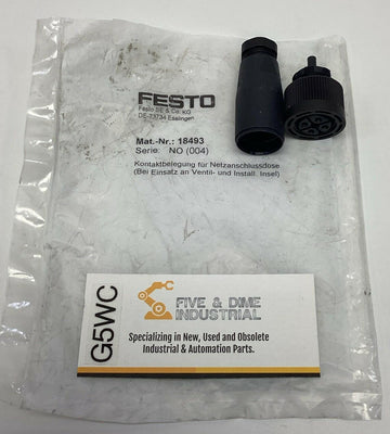 Festo 18493 Plug Socket 16-Amp, 250VAC ,4-Pin, 6-8mm Screw Terminal