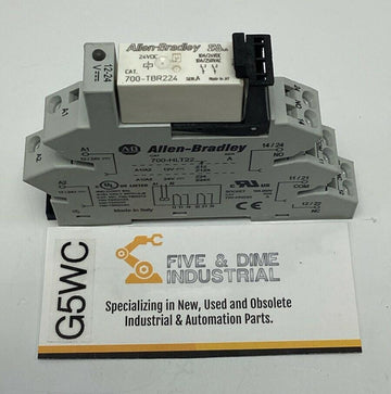 Allen Bradley 700-TBR224 Terminal Block 24VDC w/ Base 700-HLT22 DIN Mount