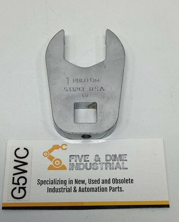 Proto 5332CF 1" 1/2" Drive Full Polish Crowfoot Wrench Anti-Slip Design