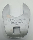 Proto 5338CF 1-3/16"  1/2" Drive Full Polish Crowfoot Wrench Anti-Slip Design-2