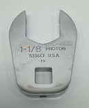 Proto 5336CF 1-1/8  1/2" Drive Full Polish Crowfoot Wrench Anti-Slip Design-2