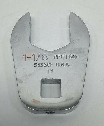 Proto 5336CF 1-1/8  1/2" Drive Full Polish Crowfoot Wrench Anti-Slip Design - 0