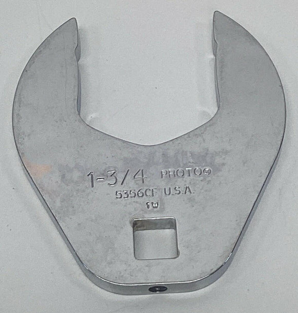 Proto 5356CF 1-3/4" 1/2" Drive Full Polish Crowfoot Wrench Anti-Slip Design