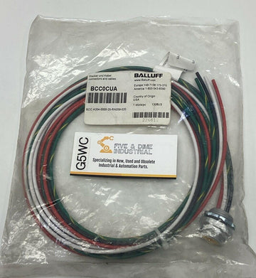 Balluff BCC0CUA 7/8" Male Straight 4-Pin Receptacle 600V AC/DC 2-Meters