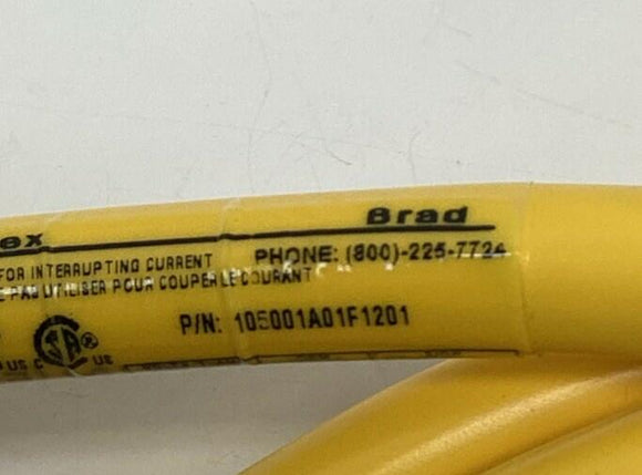 Brad Connectivity 1300061354 5-Pole Female 90° Single End Cable 12' 41308SS-90