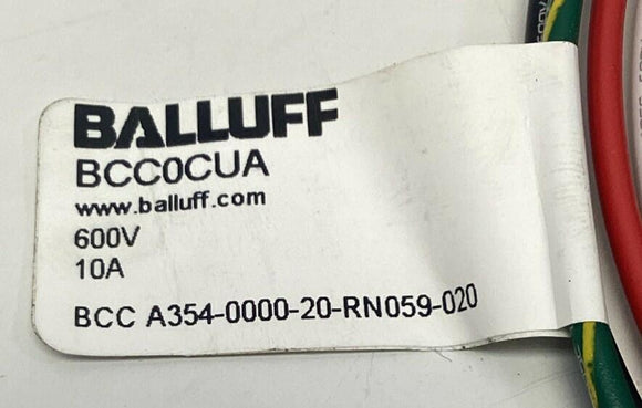 Balluff BCC0CUA 7/8" Male Straight 4-Pin Receptacle 600V AC/DC 2-Meters