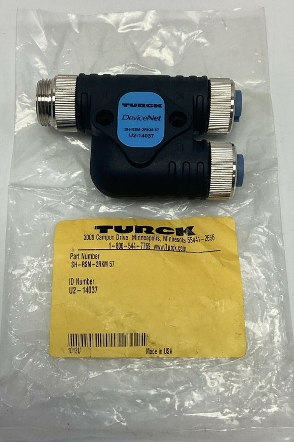 Turck SH-RSM-2RKM-57 / U2-14037 DeviceNet 7/8" Minifast T-Splitter 5-Pole
