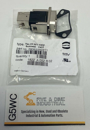 Harting 09352250311 CAT-6A Metal Bulkhead Connector
