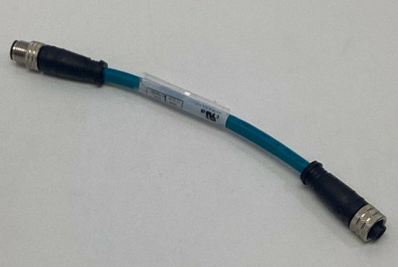 Brad Harrison E11B03002M002 Ethernet Cable M12, 4-Pin, 0.2-Meter Molex