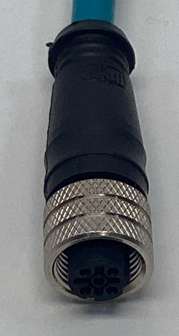 Brad Harrison E11B03002M002 Ethernet Cable M12, 4-Pin, 0.2-Meter Molex