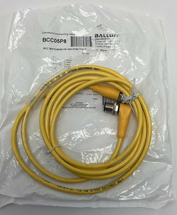 Balluff BCC05P8 M12, A-Coded 5-Pin, 4-Wire Male Angled x Female Straight 2-Meter - 0
