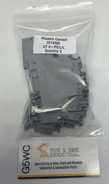 Phoenix Contact 3214360 / UT-4-PE/L/L Gray Multi-Level Terminal Block w/ Ground
