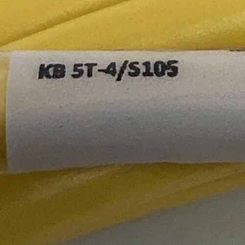 Turck KB 5T-4/S105 / U-09277 5-Pin Female Single End Cable, 4-Meters