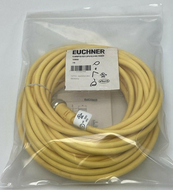 Euchner C-MINF10-10X1,OPU15, 2-MA-102520 Connecting Cable w/ Plug 10-Pin, 15.2M