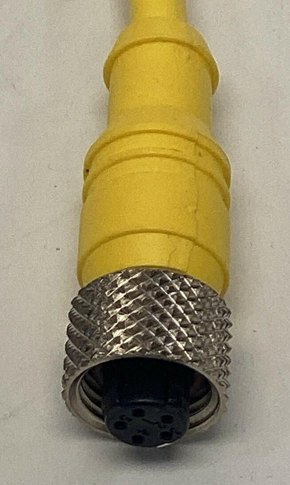 Mencom MAC-5FP-3 M12 5-Pole Single End Female Straight Cable 3-Meters