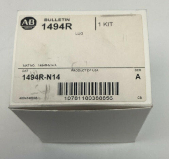 Allen Bradley 1494R-N14 Terminal Lug Kit 400-Amp