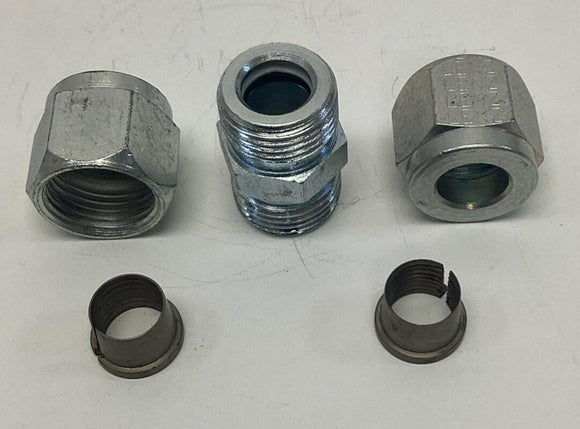 Lenz 300-8-8 1/2" x 1/2" Steel Union Tube w/ O-Rings & Sleeve