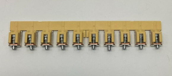 Weidmuller 1053160000 10-Pole WQV 35/10 Yellow Terminal Cross Connector Lot of 8