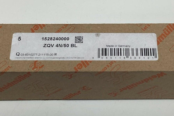 Weidmuller 1528240000 Blue Terminal Block Bridge / Jumper (5-Pack)