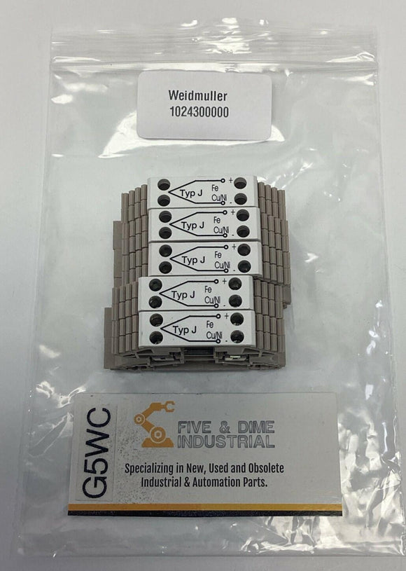 Weidmuller 1024300000 2-Position Feed Through Terminal Block Connector (5-Pack)
