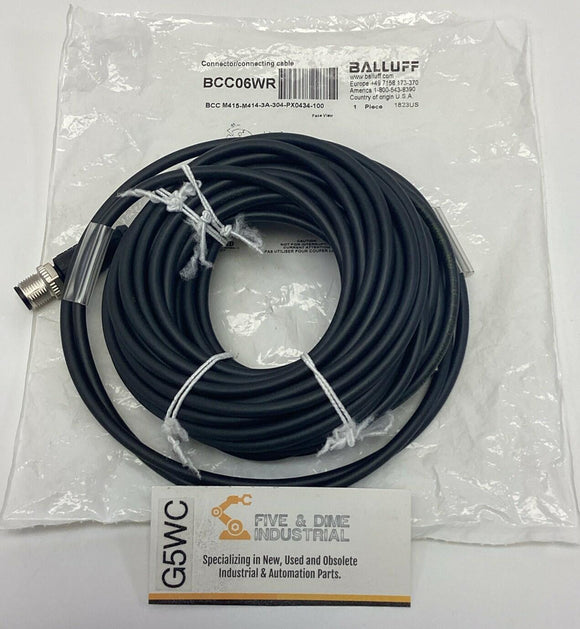 Balluff BCC06WR Cable, M12 5-Pin Female Straight x 4-Pin Male, 10M