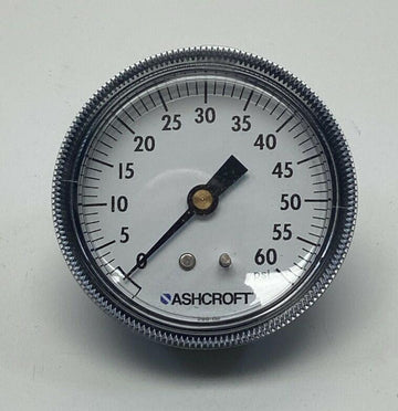 Ashcroft 25W1001TH-02B 2-1/2" Poly 0-60 PSI Gauge 1/4" NPT, Brass - 0