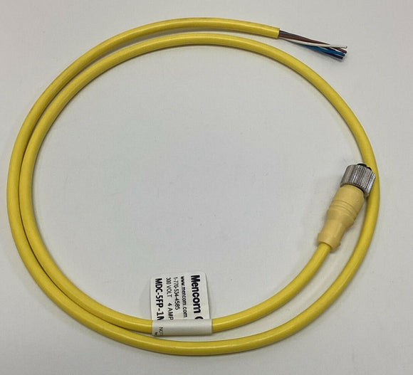 Mencom MDC-5FP-1M M12 Female Single End Cable 5-Pole, 1M