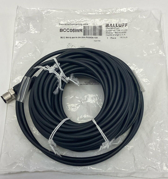 Balluff BCC06WR Cable, M12 5-Pin Female Straight x 4-Pin Male, 10M