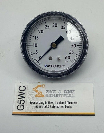 Ashcroft 25W1001TH-02B 2-1/2" Poly 0-60 PSI Gauge 1/4" NPT, Brass