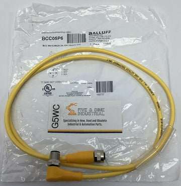 Balluff BCC05P6 M12 Cable, A-Coded, Female Straight 5-Pin x Male 90° 4-Pin, 1 Meter