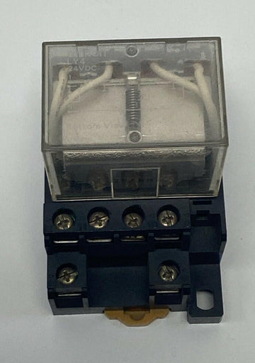 Omron LYN-24VDC Power Relay w/ Base 14-Pin 10A, 24VDC Coil - 0