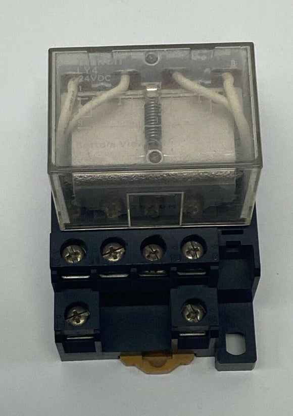 Omron LYN-24VDC Power Relay w/ Base 14-Pin 10A, 24VDC Coil