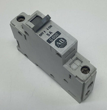 Allen Bradley 1492-CB1-G050 Circuit Breaker 1-Pole, 5A, 1/2 HP, 277VAC DIN Mount - 0