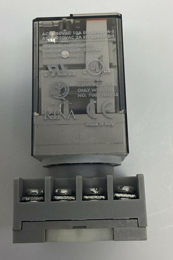 Allen Bradley 700-HA32Z24 Relay w/ Base 8-Pin 10A, 24VDC