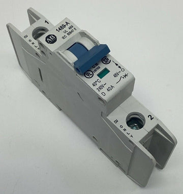 Allen Bradley 1489-A1D400 Circuit Breaker 1-Pole, 40A DIN Mount 240VAC, 48VDC - 0