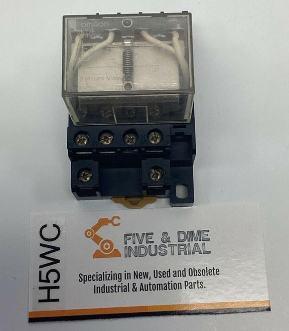 Omron LYN-24VDC Power Relay w/ Base 14-Pin 10A, 24VDC Coil