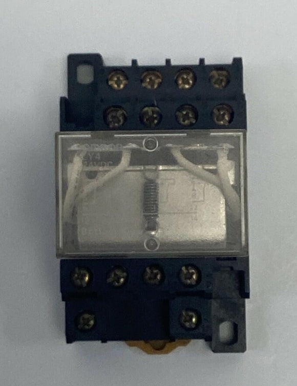 Omron LYN-24VDC Power Relay w/ Base 14-Pin 10A, 24VDC Coil