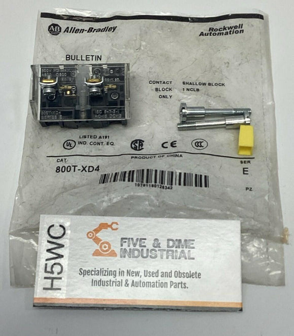 Allen Bradley 800T-XD4 Shallow Block 1 NCLB