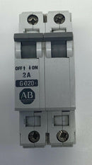 Allen Bradley 1492-CB1-G020 Circuit Breaker 2-Pole, 2-Amp 277VAC DIN Mount-4